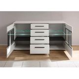 INOSIGN Sideboard »Cantara, moderner Schrank, Kommode in Eiche Evoke oder weiß«, schwarze Stangengriffe, ausreichend Stauraum, vielseitig einsetzbar