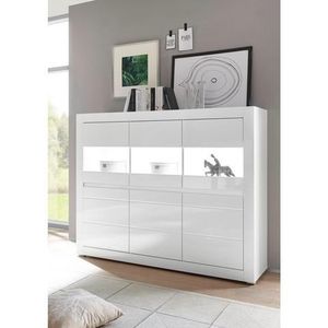 INOSIGN Highboard »Carat«, Breite 164 cm, Blende in weiß und betonfarben im Lieferumfang