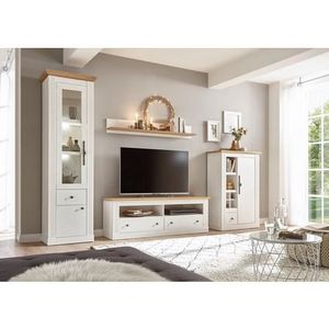 Home affaire Wohnwand Westminster TOPSELLER!, (Set, 4-St., Vitrine, Lowboard, Kommode, Wandregal), im romantischen Landhausstil