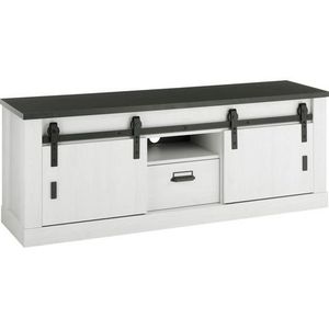 Home affaire Lowboard »SHERWOOD«, Holz Dekor, mit Scheunentorbeschlag und Apothekergriff, Breite 162 cm