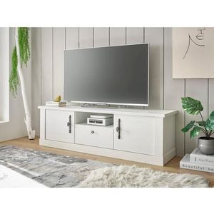 Home affaire Tv-meubel Ravenna in romantische landelijke stijl, grepen van metaal, breedte 155 cm