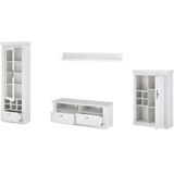 Home affaire Wohnwand "RAVENNA", (4 St.), im romantischen Landhausstil, Griffe aus Metall, Softclose-Funktion