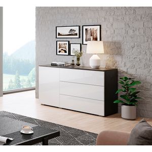 INOSIGN Sideboard »PARIS«, (1 St.), Moderne 110cm breite grifflose Kommode, vielseitig einsetzbar