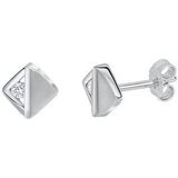 Firetti Paar Ohrstecker »Schmuck Geschenk Silber 925 Ohrschmuck Viereck Quadrat«, mit Zirkonia (synth.)