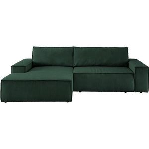Home affaire Ecksofa SHERWOOD Schlafsofa 267 cm, L-Form, Schlaffunktion mit Bettkasten (210x136 cm), Cord, Vintage, Samtvelours