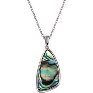 Firetti Kette mit Anhänger »Schmuck Geschenk Silber 925 Halsschmuck Halskette Ankerkette See«, mit Abalone-Perlmutt