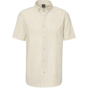 John Devin Kurzarmhemd Regular Fit, Streifenhemd mit Button-down-Kragen aus reiner Baumwolle