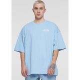 Karl Kani - Shirt - Lichtblauw - Effen - Halve Mouw
