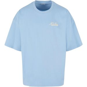 Karl Kani - Shirt - Lichtblauw - Effen - Halve Mouw