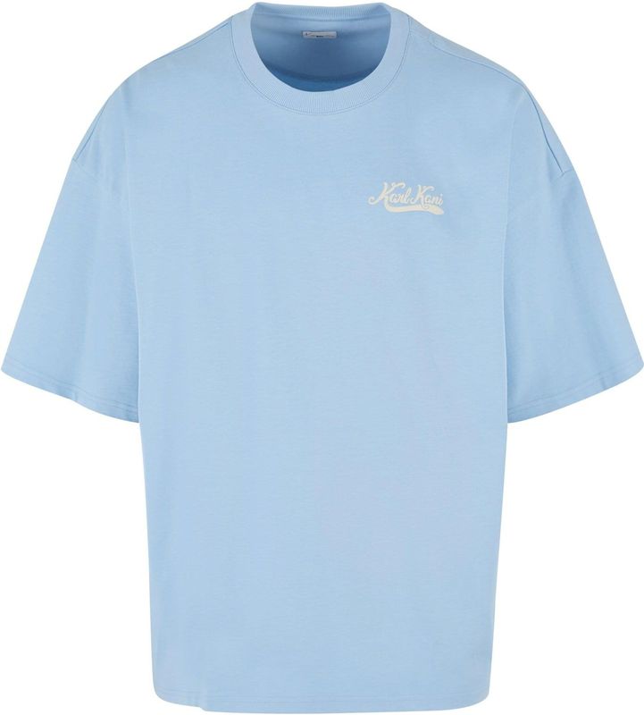 Karl Kani - Shirt - Lichtblauw - Effen - Halve Mouw