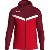 Jako - Iconic - Hoodie - Rood/Bordeaux - Met Kap