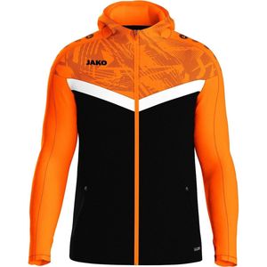 Jako - Iconic Hoodie - Zwart - Zachtgeel - Kinderen