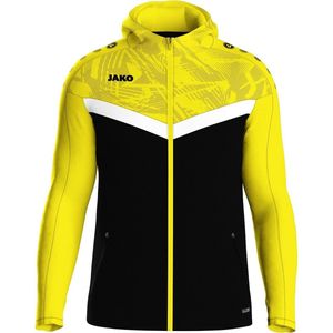 Jako - Iconic Hoodie - Kinderen - Zwart / Zachtgeel - Hoogwaardig Materiaal