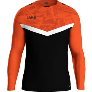 Jako Iconic Sweater Kinderen - Zwart / Fluo Oranje |