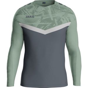 Jako Iconic Sweater Heren - Zachtgrijs / Mintgroen / Antra Light