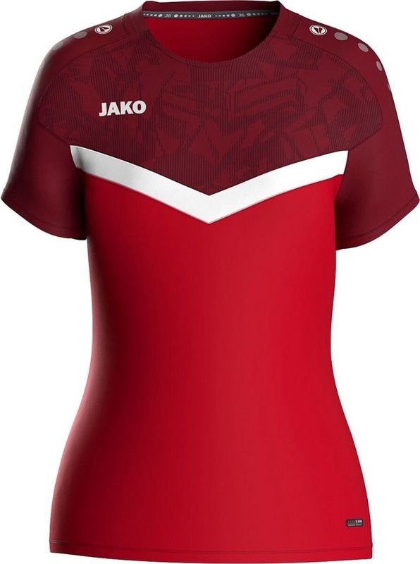 Jako Iconic T-Shirt Dames - Rood Bordeaux
