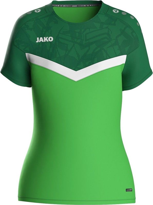 Jako Iconic T-Shirt Dames - Zachtgroen Sportgroen
