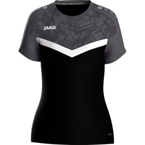Jako Iconic T-Shirt Dames - Zwart Antraciet