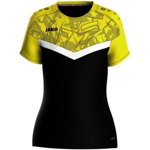 Jako Iconic T-Shirt Dames - Zwart Zachtgeel