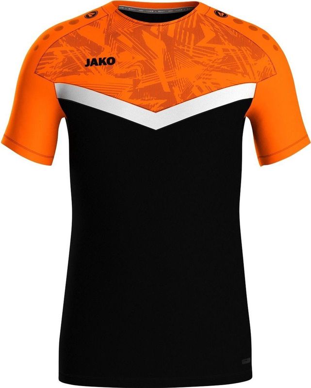 Jako - Iconic T-Shirt - Zwart - Zachtgeel - Duurzaam Materiaal