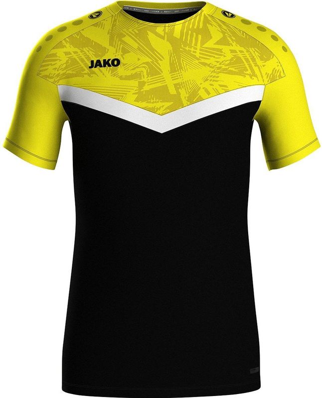 Jako Iconic T-Shirt Heren - Zwart Fluo Oranje