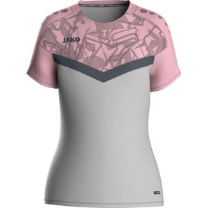 Jako Iconic T-Shirt Dames - Zachtgrijs Roze Antra Light