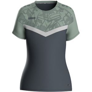 Jako Iconic T-Shirt Dames - Zachtgrijs Mintgroen Antra Light