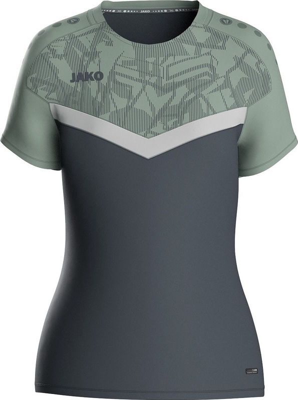 Jako Iconic T-Shirt Dames - Zachtgrijs Roze Antra Light