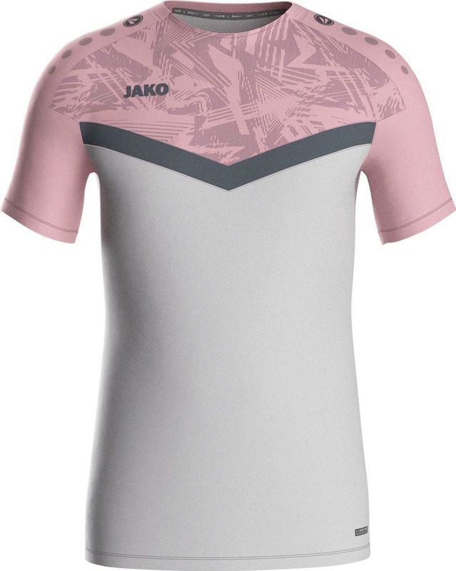 Jako Iconic T-Shirt Heren - Zachtgrijs Roze Antra Light