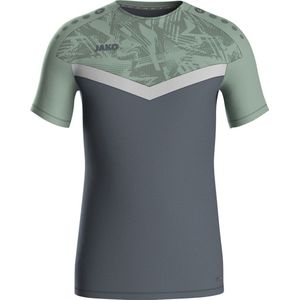 Jako Iconic T-Shirt Heren - Zachtgrijs Mintgroen Antra Light