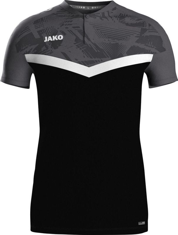 Jako Iconic Polo Heren - Zwart Antraciet