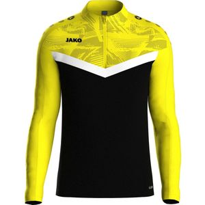 Jako Iconic Ziptop Kinderen - Zwart / Zachtgeel |