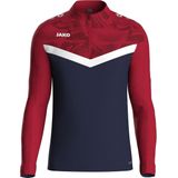 Jako - Iconic Ziptop - Sportshirt - Marine / Jako Blauw / Fluogeel - Gerecycled Polyester