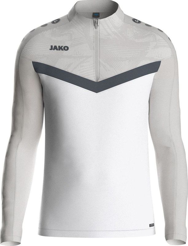 Jako Iconic Ziptop Kinderen - Wit / Zachtgrijs |