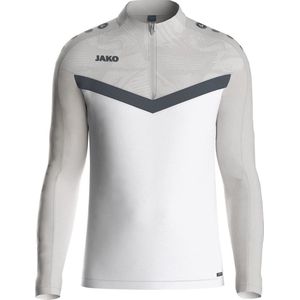 Jako Iconic Ziptop Heren - Wit / Zachtgrijs
