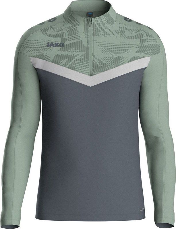 Jako Iconic Ziptop Heren - Zachtgrijs / Mintgroen / Antra Light