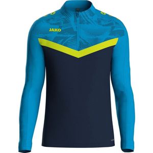 Jako Iconic Ziptop Kinderen - Marine / Jako Blauw / Fluogeel |
