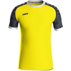 Jako - Iconic Shirt - Korte Mouw - Zachtgeel / Zwart - 100% Gerecycled Polyester