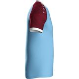 Jako - Iconic Shirt - Korte Mouw - Zachtblauw/Wijnrood - 100% Gerecycled Polyester