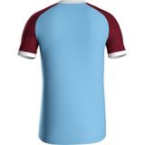 Jako - Iconic Shirt - Korte Mouw - Zachtblauw/Wijnrood - 100% Gerecycled Polyester