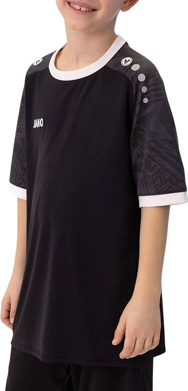 Jako - Iconic Shirt - Sportshirt - Zwart - Korte Mouw - Kinderen