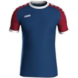 Jako Iconic Shirt Korte Mouw Kinderen - Navy / Chilirood | Maat: 116