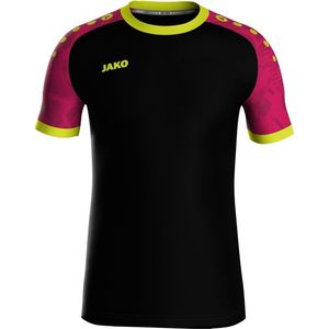 Jako Iconic Shirt Korte Mouw Heren - Zwart Pink Fluogeel