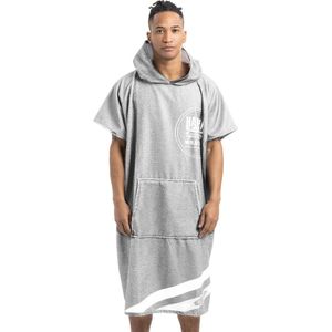 HOMELEVEL - Strandponcho - Lichtgrijs - Badstof - Unisex