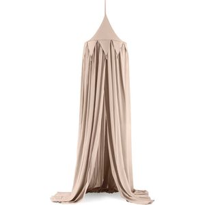 Navaris bedhemel voor kinderbed - Klamboe kinderkamer voor jongens en meisjes - 240 x 50 cm inclusief montagemateriaal - Muggennet in beige