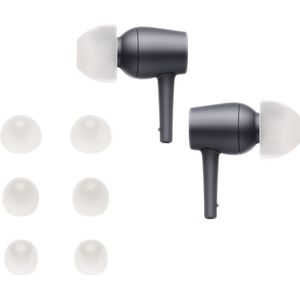 kwmobile 6x cover voor in-ear oortjes geschikt voor Sony MDR-EX750BT / WI-1000X / WI-H700 / WI-C200 - Vervangende oordopjes van siliconen in wit - 3 maten