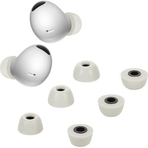 kwmobile 6x cover voor oordopjes - geschikt voor Samsung Galaxy Buds 2 Pro - Van memory foam in grijs - Maat S, M en L