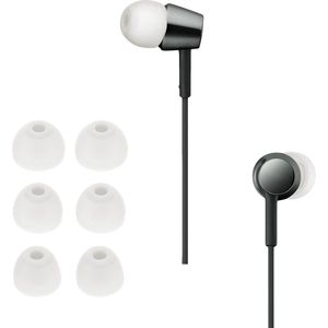 kwmobile 6x cover voor in-ear oortjes geschikt voor Sony WI-C300 / WI-C400 / MDR-XB55AP / MDR-EX155AP - Vervangende oordopjes van siliconen in wit - 3 maten