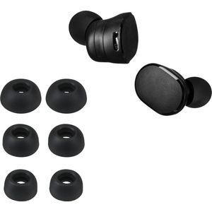 kwmobile - Vervangende Oordopjes - Zwart - Siliconen - Set van 6