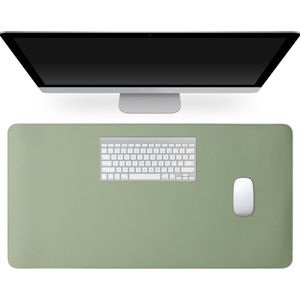 kwmobile bureau onderlegger van imitatieleer - 60 x 30 cm - Voor muis, toetsenbord, laptop - Bureaumat in pastelgroen